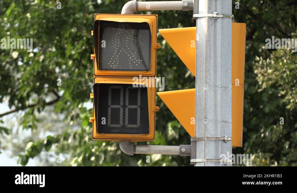 Traffic lights out due to storm and power outage Stock Video Footage