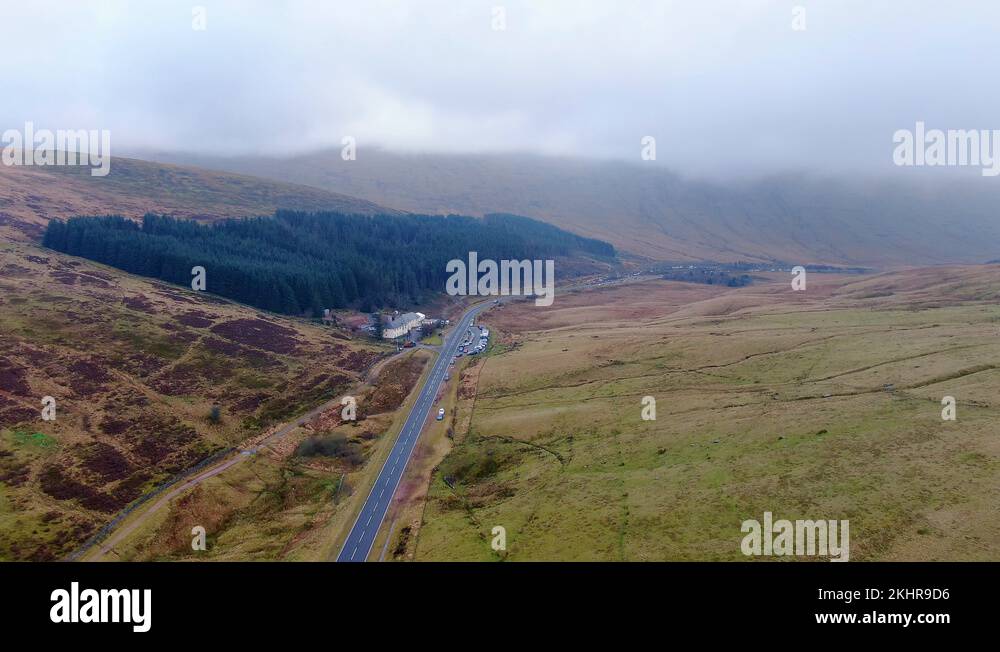 The amazing landscape of Brecon Beacons National Park in Wales Stock