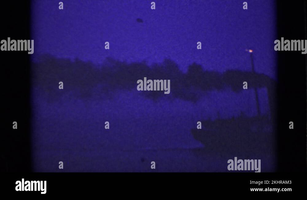 ONTARIO CANADA1940 Captain On A Boat Smoking Smoke In The Night Sea