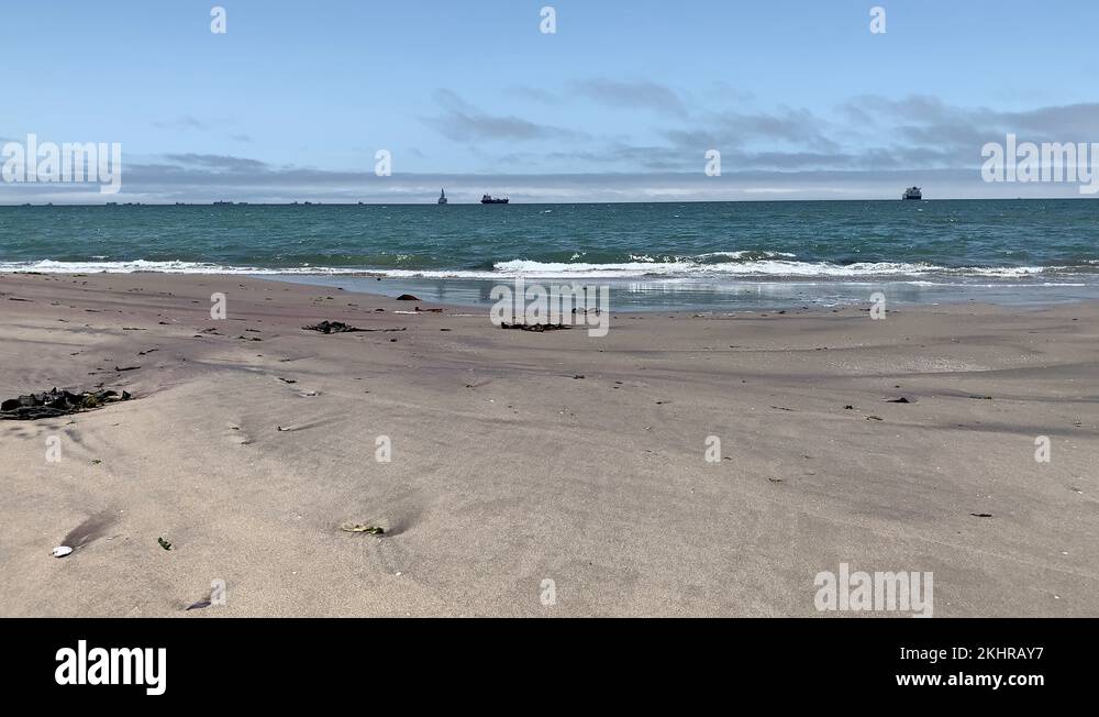 4K video of Dolphin Park beach near Swakopmund in Namibia Stock Video