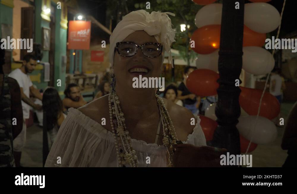 Women dancing at African candomble rituals in Itacare, Bahia, Brazil