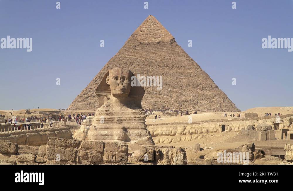 The Great Sphinx of Giza and Pyramid of Khafre (Chephren) on Giza ...