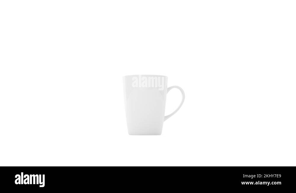 White cup exploded on different backgrounds including Green Screen