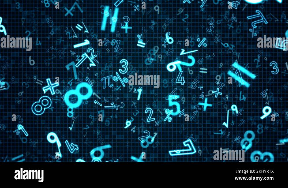 Numbers and symbols on the grid.[loop] Stock Video Footage - Alamy