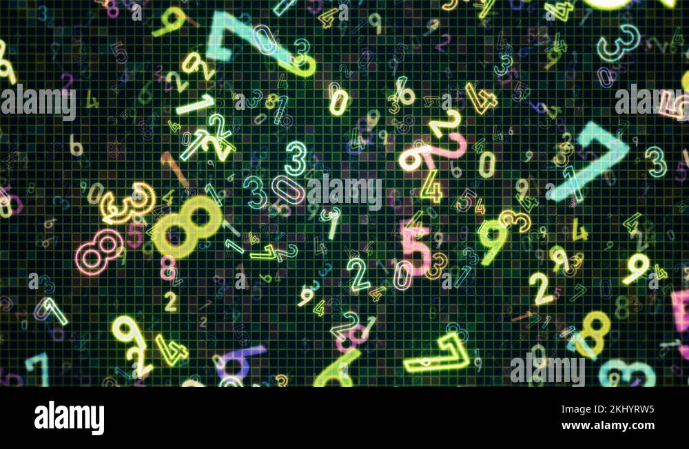 Numbers on the grid.[loop] Stock Video Footage - Alamy