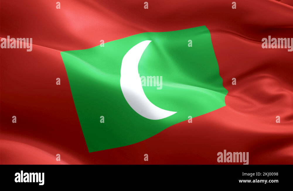 Le Bandiere Maldive Sotto Forma Di Magnete Sul Frigorifero Con Le Si Accendono Image114000637