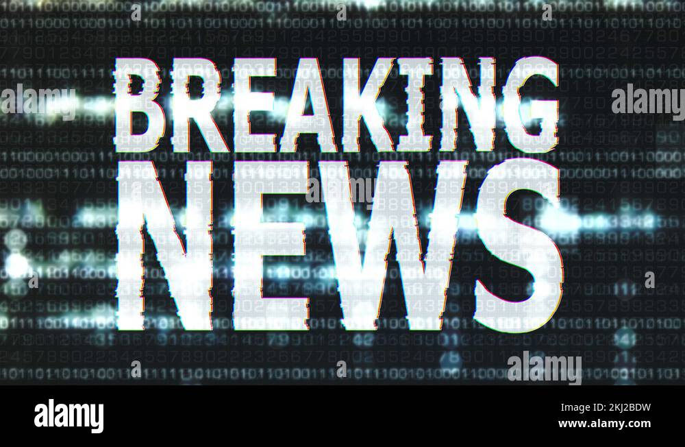 4K Breaking News Corrupted Signal Notification Display 2 Stock Video