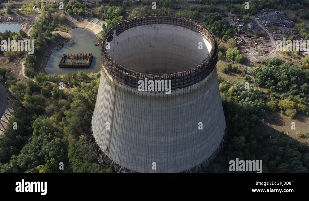 Cooling towers for cooling units 5 and 6 of the Chernobyl nuclear power ...