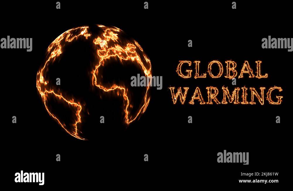 world map in seamless loop fire effect rotating Stock Video Footage - Alamy