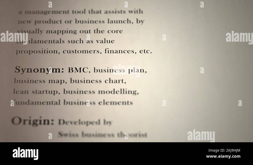 Business Model Canvas Definition Stock Video Footage Alamy