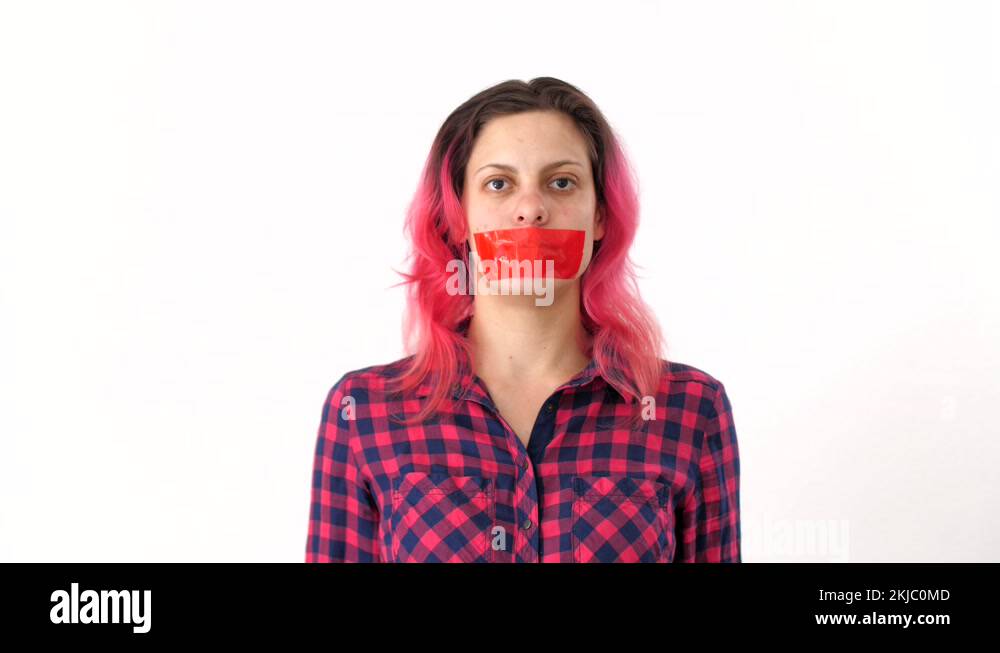 Red tape over mouth Stock Videos & Footage HD and 4K Video Clips Alamy