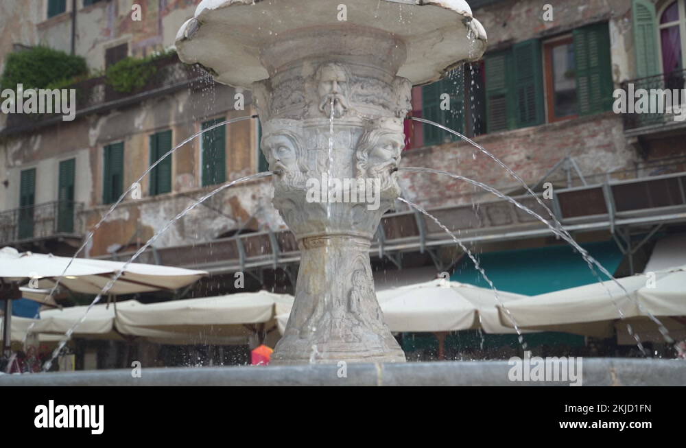 Statue fountain madonna verona Stock Videos & Footage HD and 4K Video