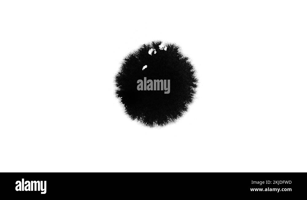 5 Black Ink Stains on White Background Stock Video Footage - Alamy