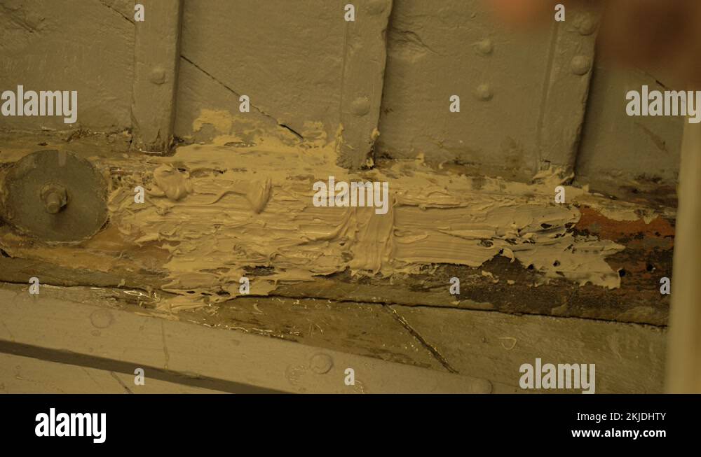Applying fillers over fiberglass restored wood rot inside wooden boat