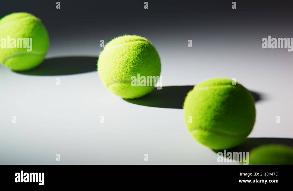 Seamless looping animation of supply of tennis balls. Equipment for tennis. 4KHD Stock Video