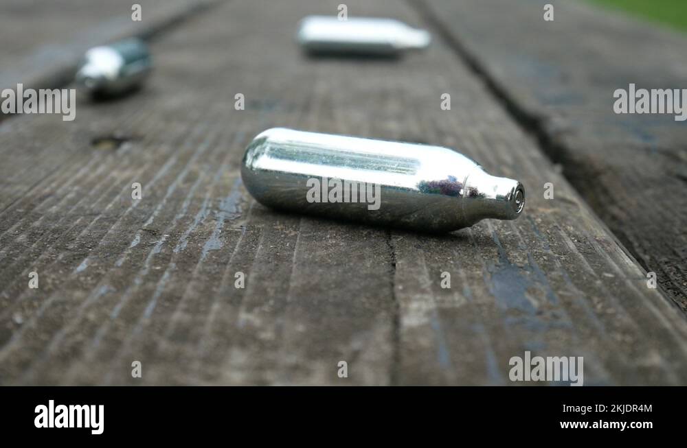 Multiple metallic nitrous oxide gas cylinder recreational drug slow