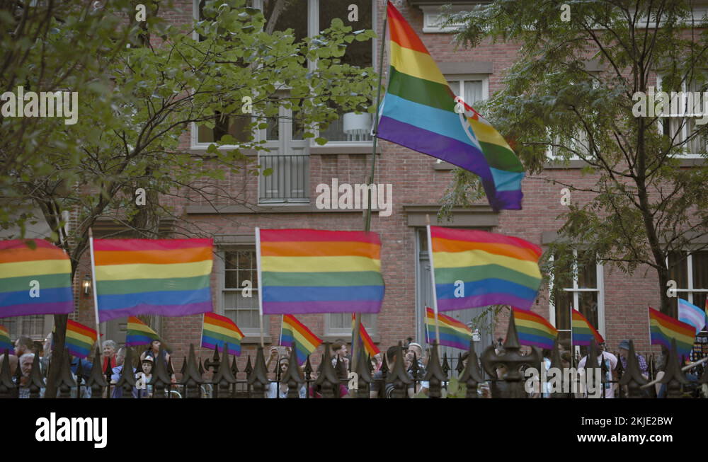 LGBTQ Rainbow Pride Flags, Stonewall 50th Anniversary, Greenwich ...