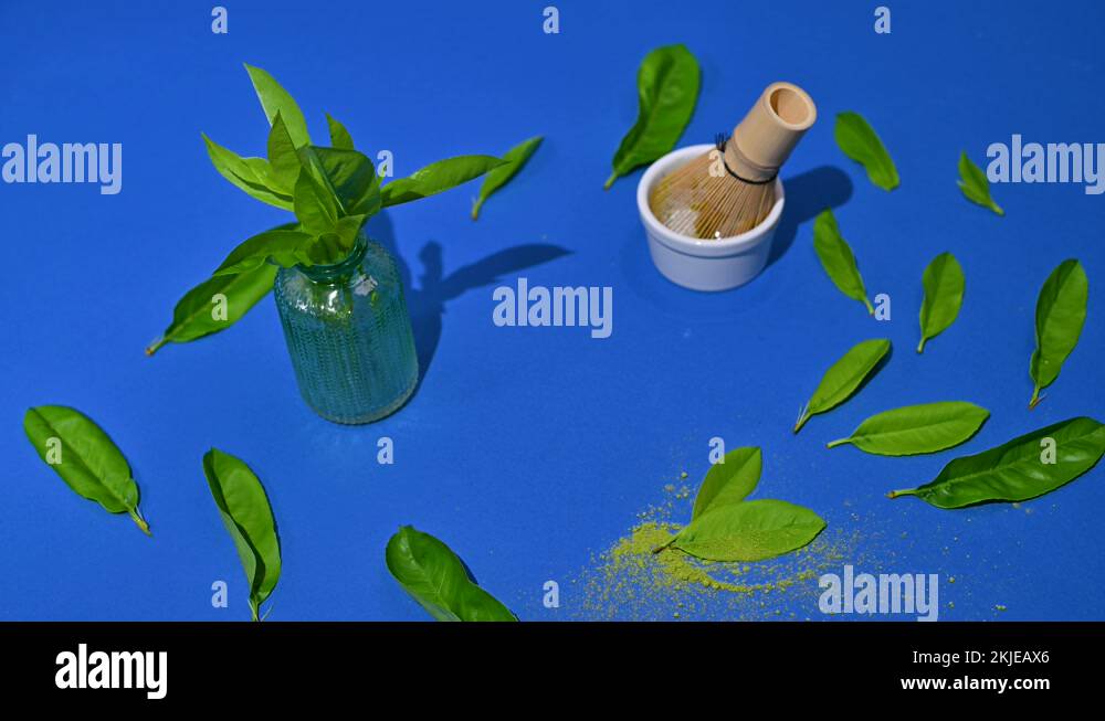 Matcha tea. A woman is preparing green tea. Traditional oriental drink