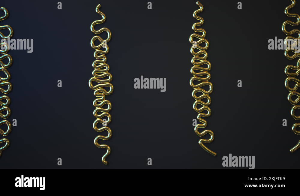 Gold bending wires form FUTURE word, 3d animation Stock Video Footage