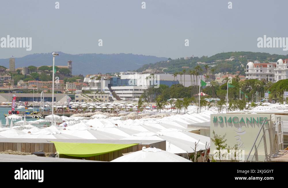 The beach and beach clubs at the Croisette in Cannes CITY OF CANNES