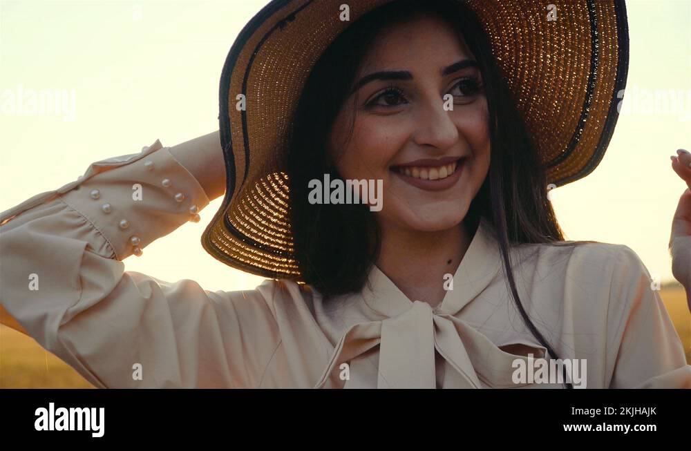 Rural girl smiling wearing yellow Stock Videos & Footage HD and 4K