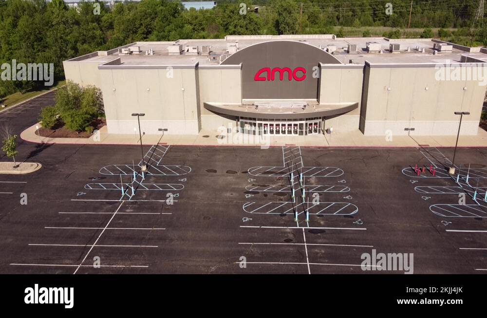 Empty Parking Lot Infront Of Closed AMC Woodhaven Village10 A Movie