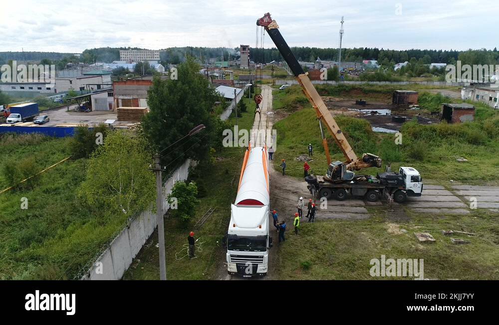 Green truck truck crane lift Stock Videos & Footage HD and 4K Video