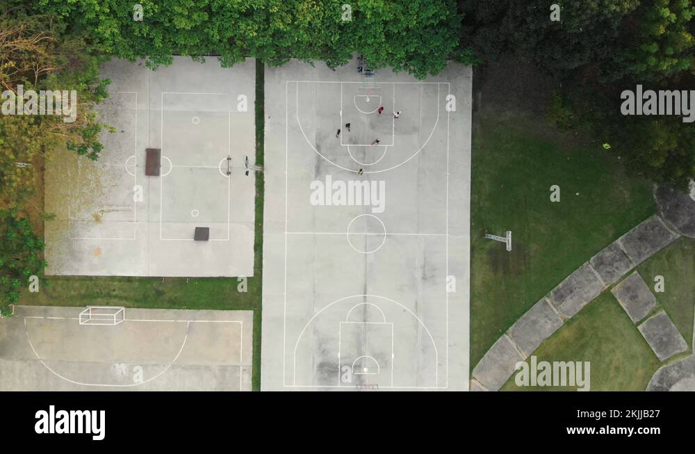 Public basketball court Stock Video Footage Alamy