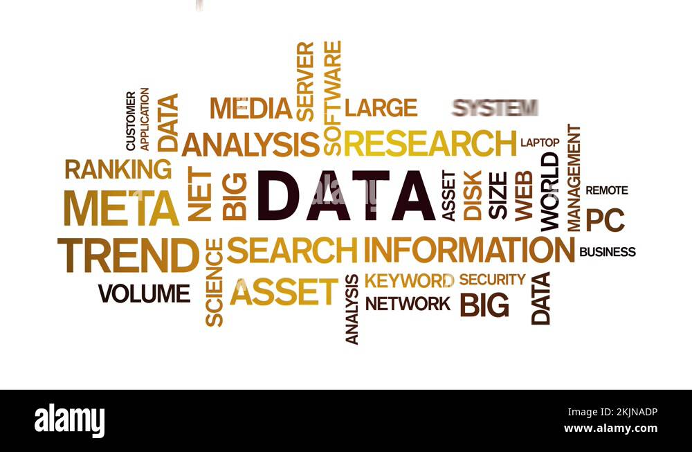 4k DATA Animated Tag Word Cloud,Text Design big data Animation ...