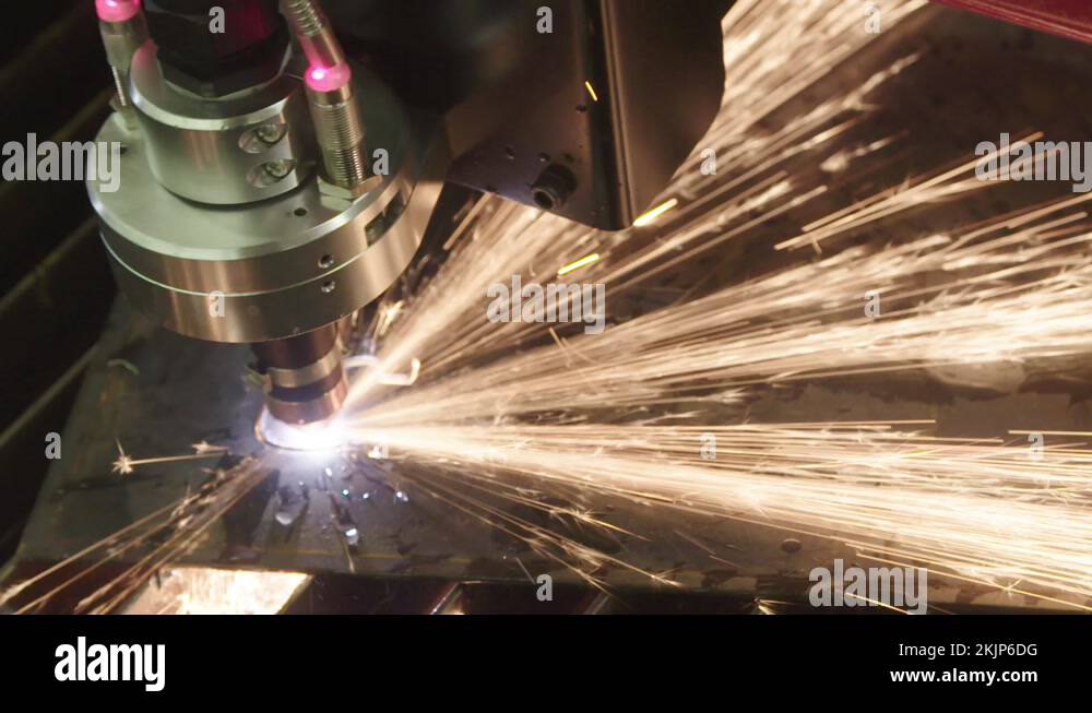 CNC Laser Cutting Table cutting out words Stock Video Footage Alamy