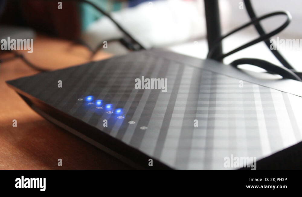Blinking of the signal indicator on the WiFi router. Blinking wireless