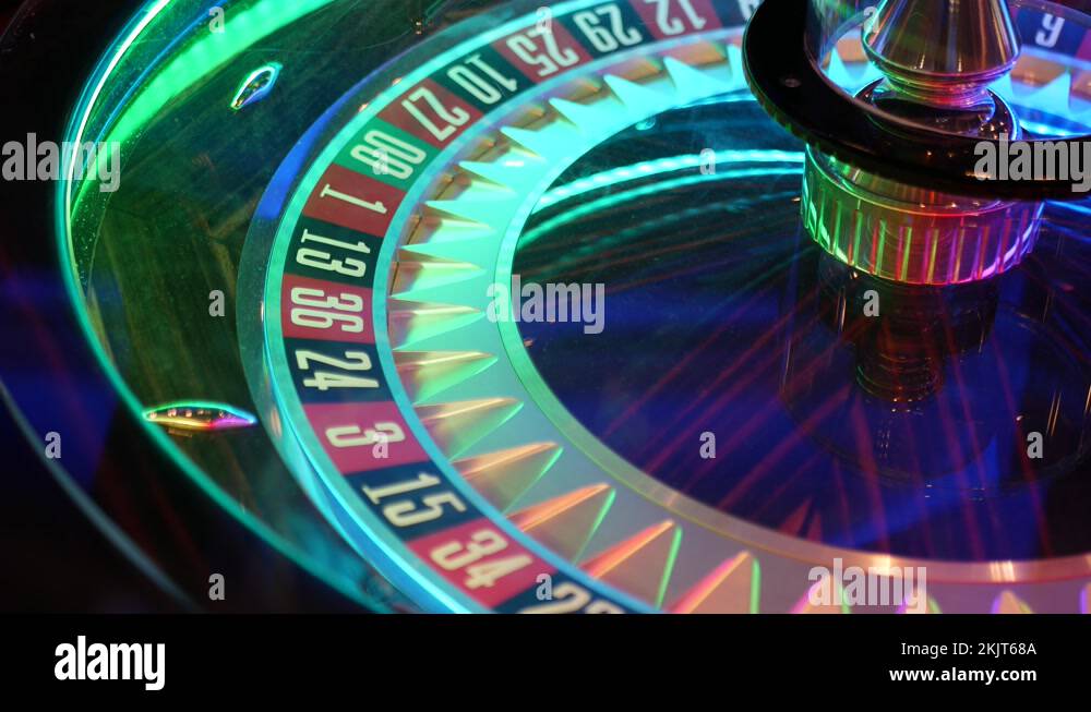 French style roulette table for money playing in Las Vegas, USA