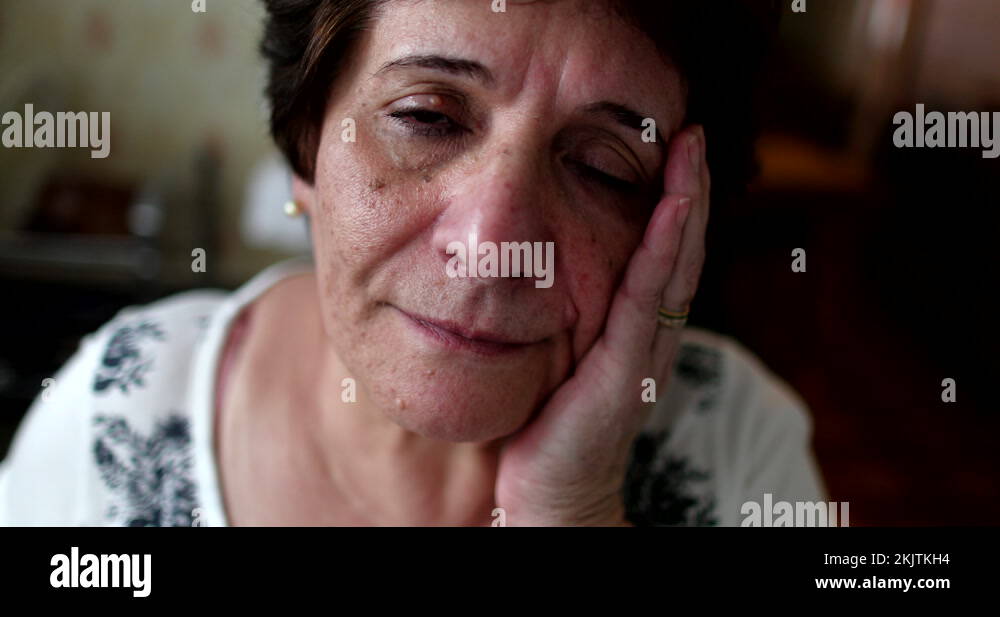 Depressed older woman feeling sad, Sad