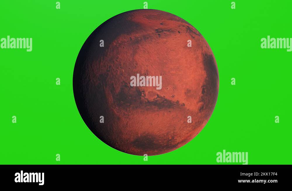 Realistic Mars Rotating. Perfect for your own background using green ...