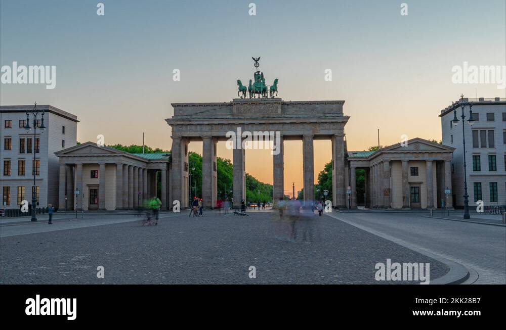 Brandenburg gate brandenburger tor sunset Stock Videos & Footage - HD