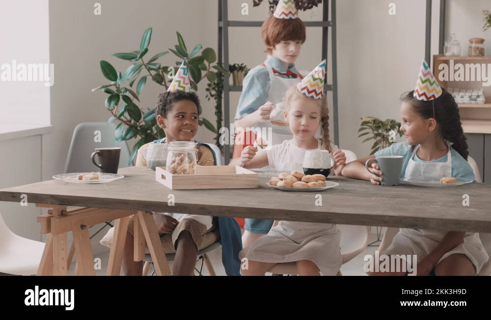 School children tea party Stock Videos & Footage - HD and 4K Video