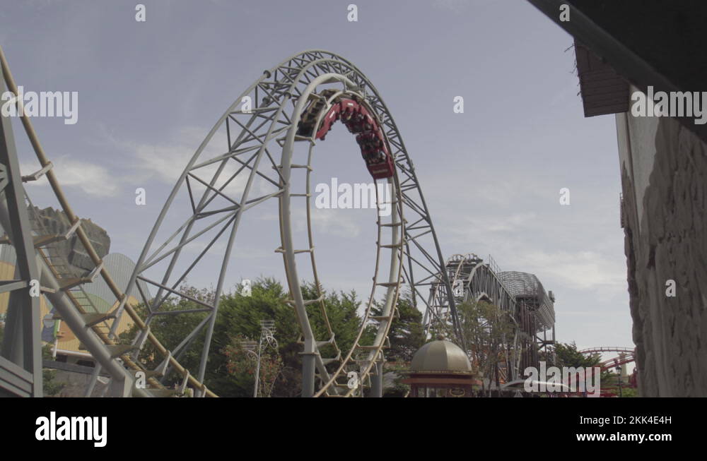 Rollercoaster Uk Theme Park Stock Videos Footage HD And 4K Video 