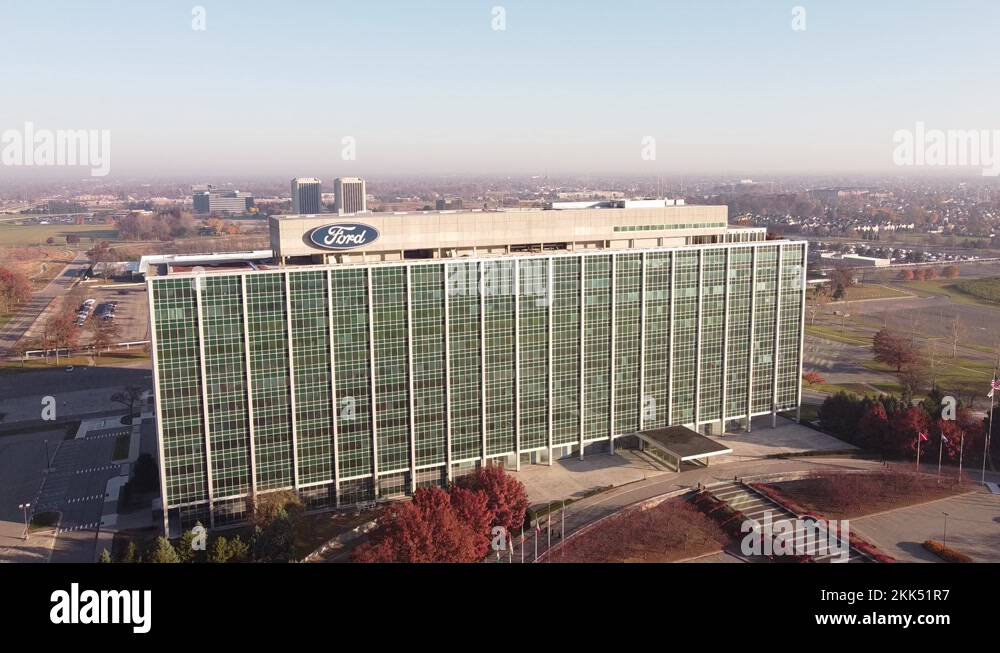 Aerial Of Ford World Headquarters Henry Ford II World Center On A