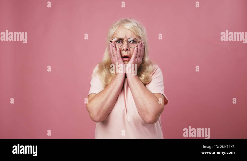 Studio portrait woman shocked expression Stock Videos & Footage - HD ...