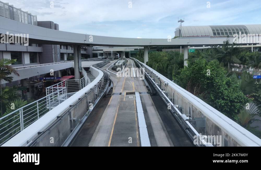 Singapore Skytrain Shuttle Ride Between Terminals At Changi Airport