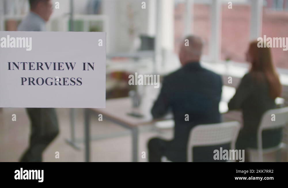 Interview In Progress Sign