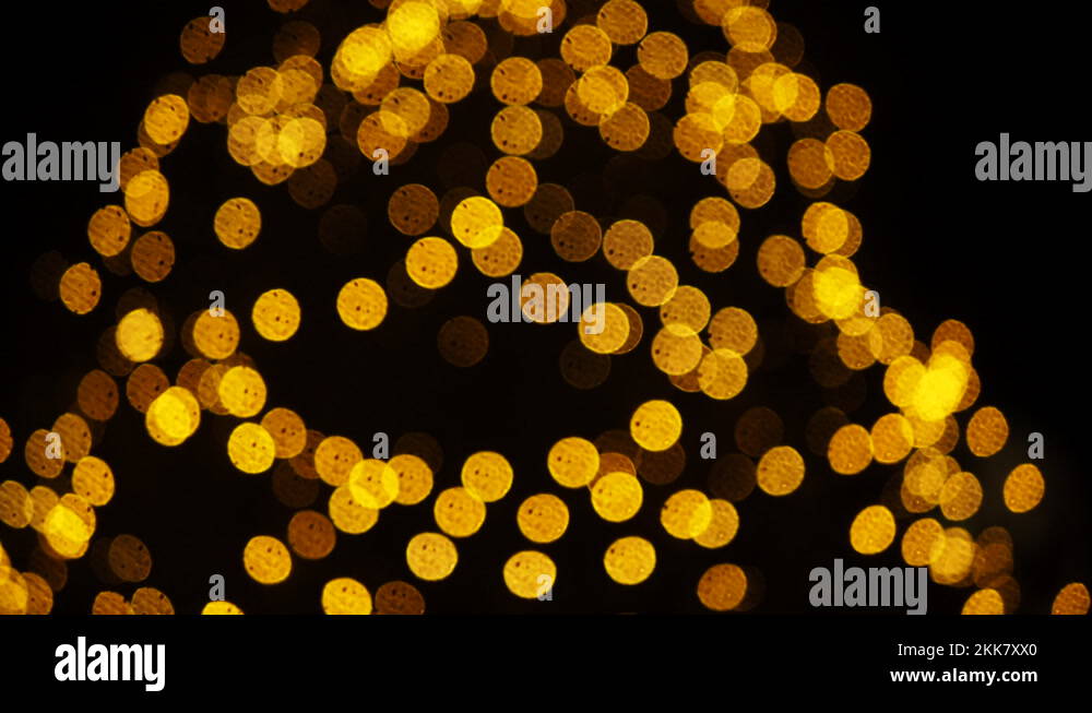 Blurred blinking lights on Christmas tree. Bokeh effect Stock Video