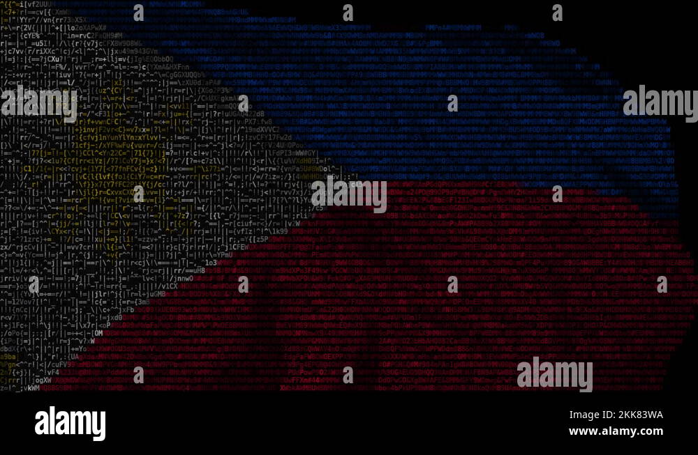 Flag of the Philippines made of computer code, looping animation Stock ...