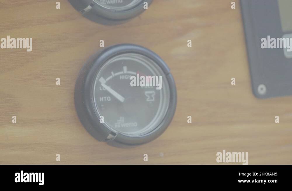 Measurement artifacts that display the amount of fuel of the cruise ship Stock Video Footage Alamy