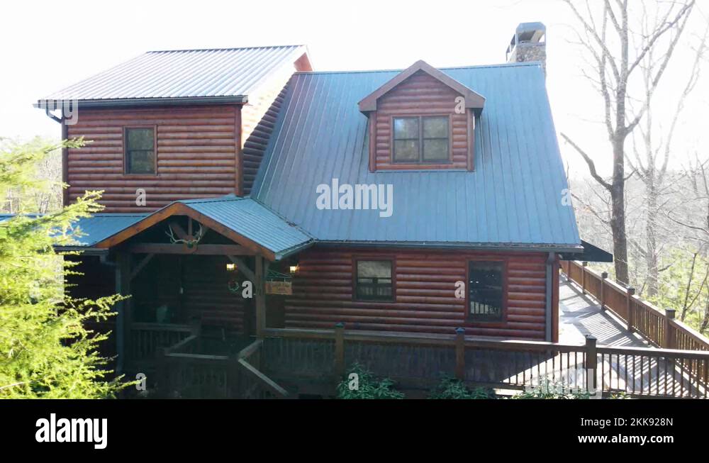 Log Cabin Mansion in Blue Ridge Mountain GA Stock Video Footage Alamy