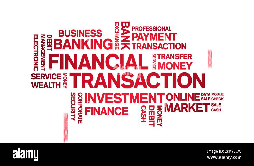 4k Financial Transaction Animated Tag Word Cloud,Text Animation ...