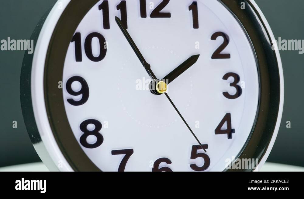 Modern clock face fast time lapse motion. Quick side movements and ...