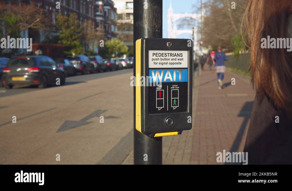 traffic light controlled pedestrian crossing