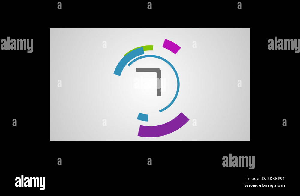 A countdown time with ten seconds on the clock animated with a
