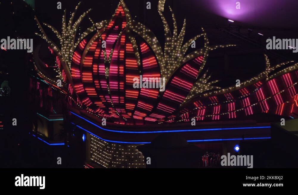 Las Vegas Neon Lights. Flashing neon light on the famous Las Vegas